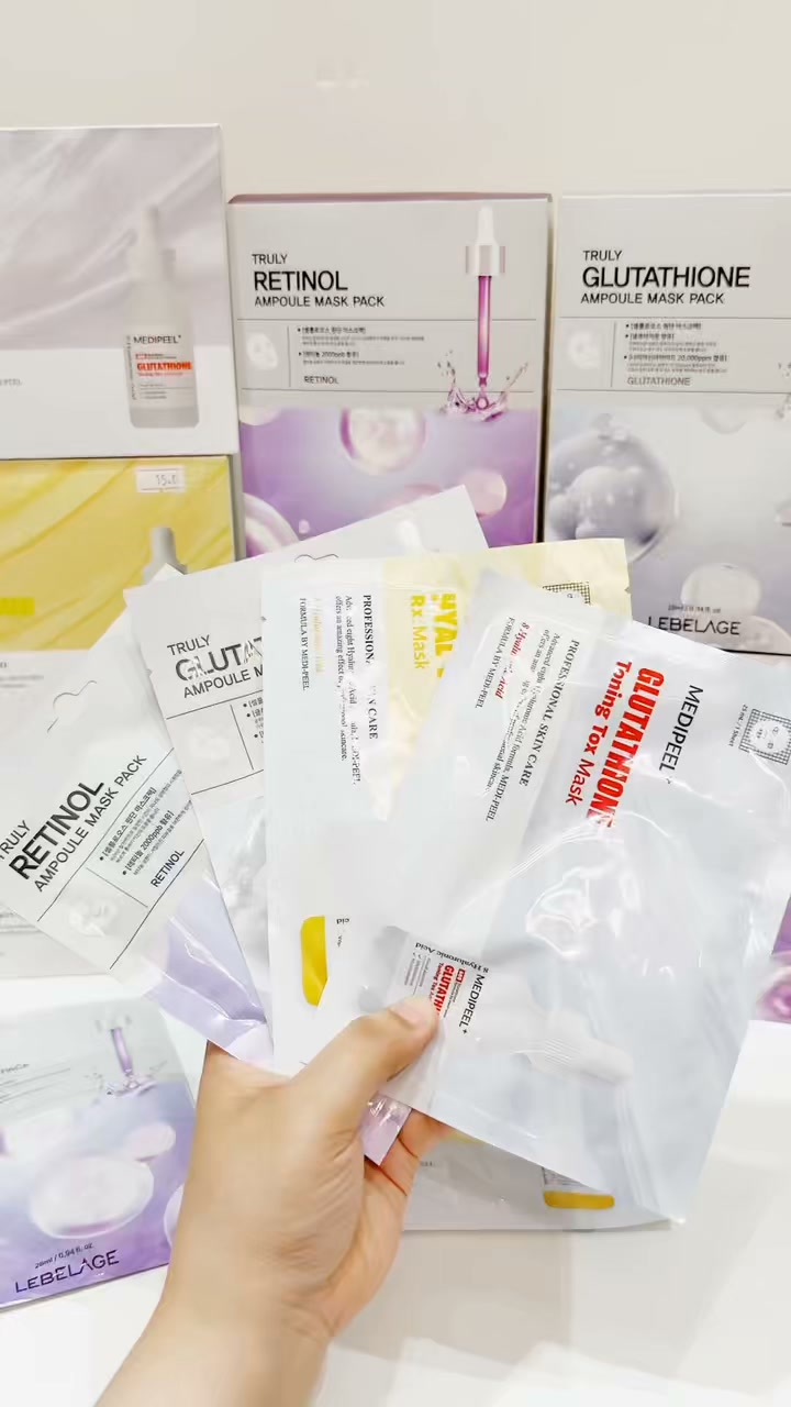 medipeel glutathione toning tox mask gluta thione tix mask/Medipeel hyal vitamin ex mask/Truly Retinol ampoule pack/Truly ampoule mask pack, ម៉ាស់បិទមុខទាំង4ប្រភេទបិទហេីយទទួលបានមុខសរម៉ត់រលោងបំពេញសំណេីមចញ្ hydrating brightening eye set Guess who? : r/BollyBlindsNGossip Size:Refill Pack of 12