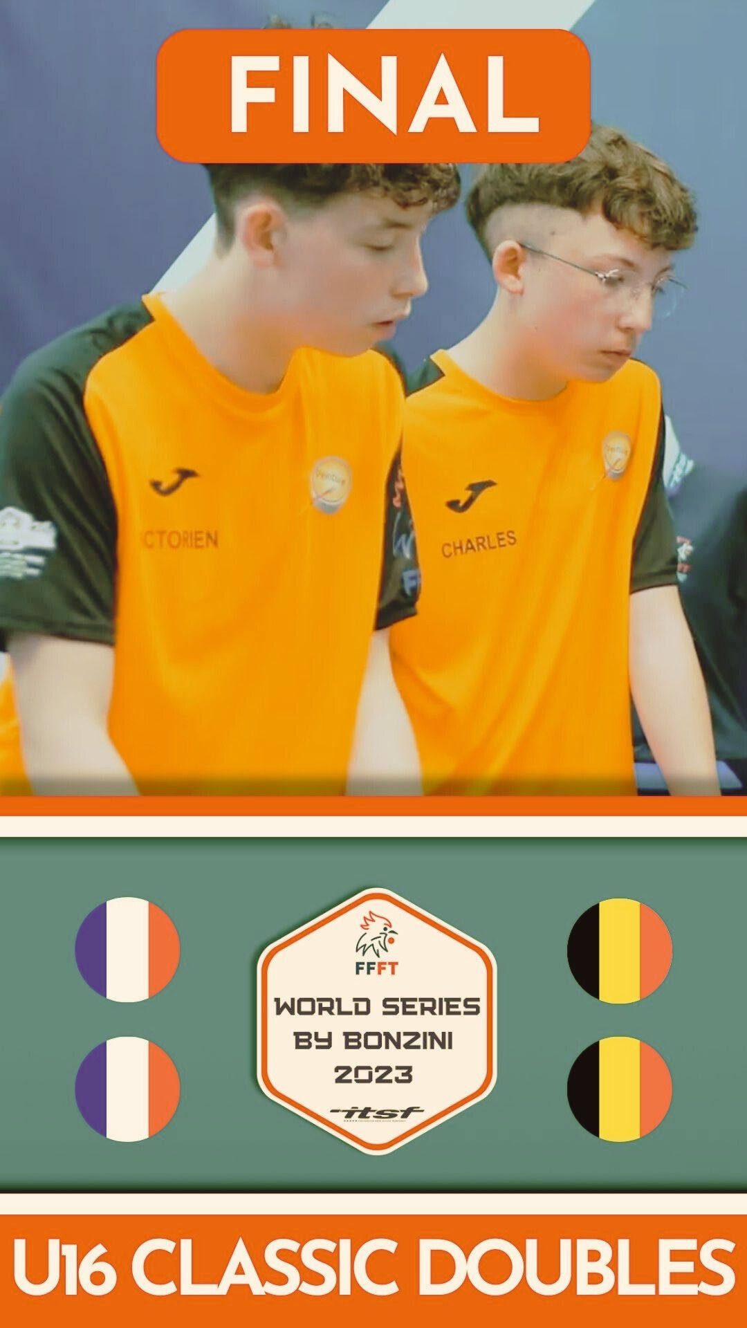 🔥 U16 Juniors Classic Doubles Final 🇨🇵 vs 🇧🇪 - 2023 ITSF World Series ...