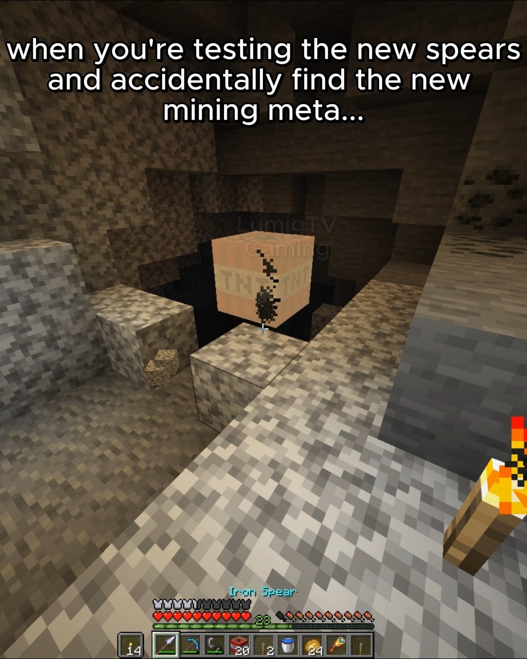 found the new mining meta in minecraft... . . . #gaming #fypシ ...