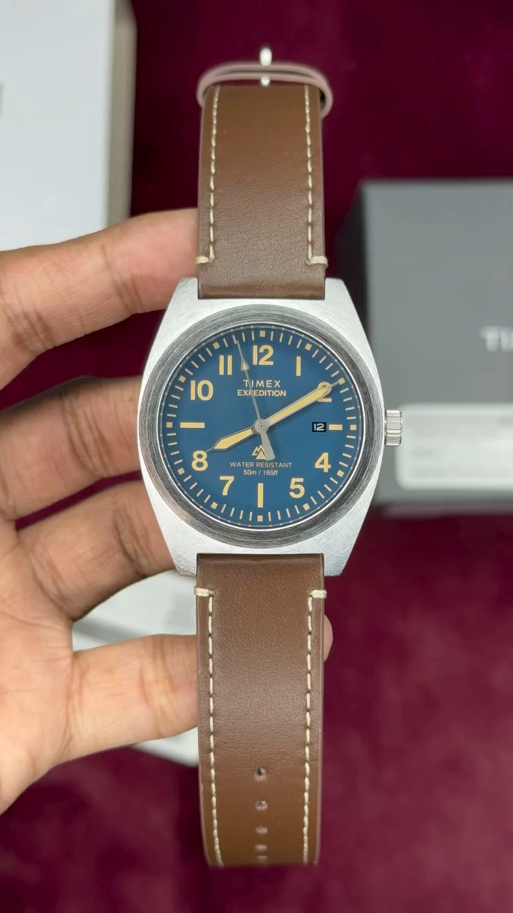 😍Timex Expedition Capstone 39mm Blue Dial Low Lead Brass Case