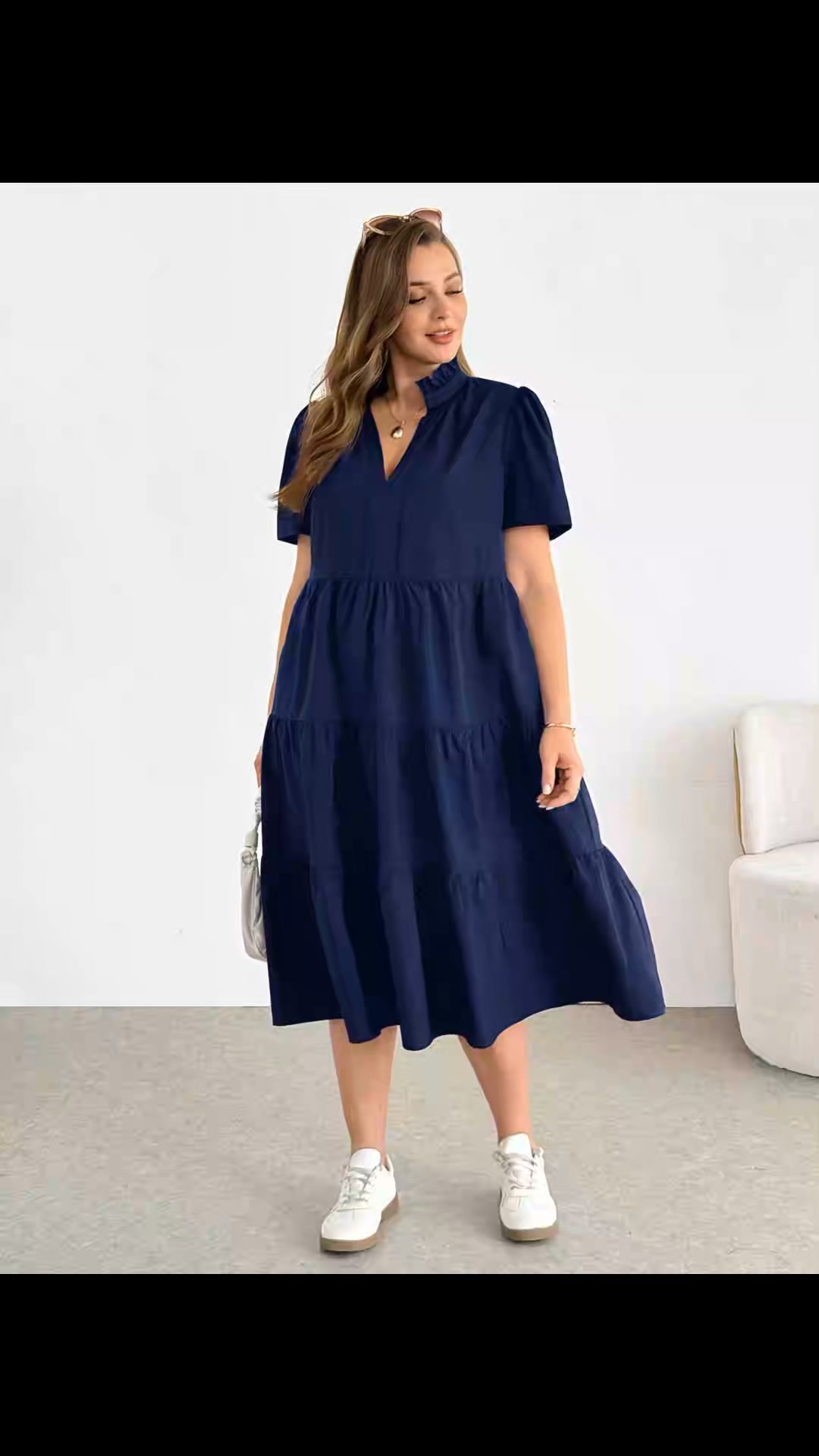 Plus-size Women Midi Dress from Shein, Here to buy 👇:, https://onelink.shein.com/48/5z2nnbzxp4j3, 🔥Snag these must-haves on SHEIN before they're gone!, 💰Price[₱663] -19%, 🛒Shapeblank Plus-Size Women's 