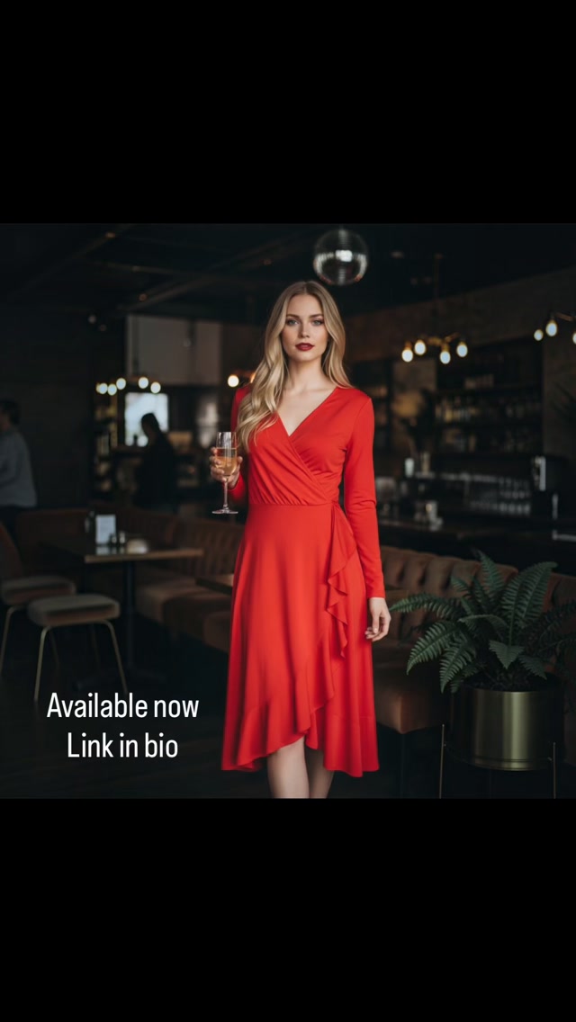 jersey wrap dress australia 1970s Red Studio 54 by Ninette Melbourne in Sassafras Style:Basics
