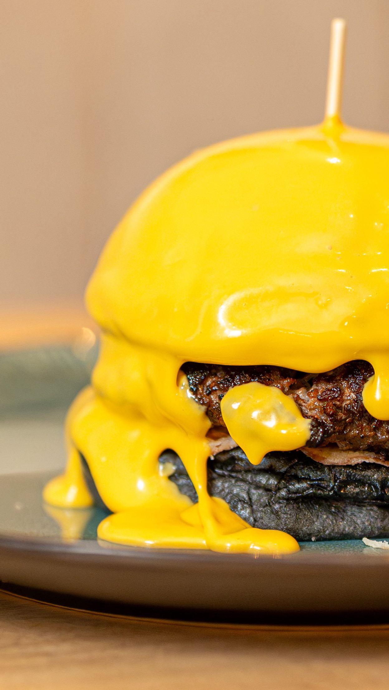 Get ready for an eruption of flavor 🌋 Our Black Volcano Burger with a ...