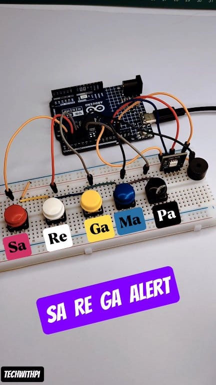 Techwithpi - 🎵 Sa Re Ga Ma Pa Buzzer Sound Using Arduino... | Facebook
