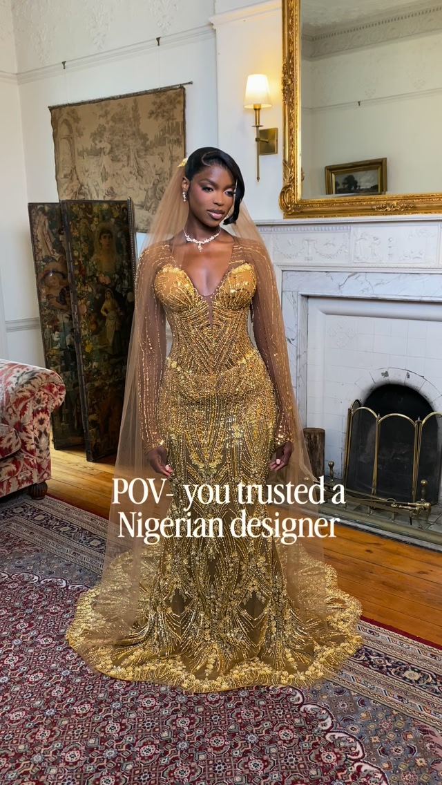 gold nigerian wedding dress Would you wear on your day? | Amar London sequindresses