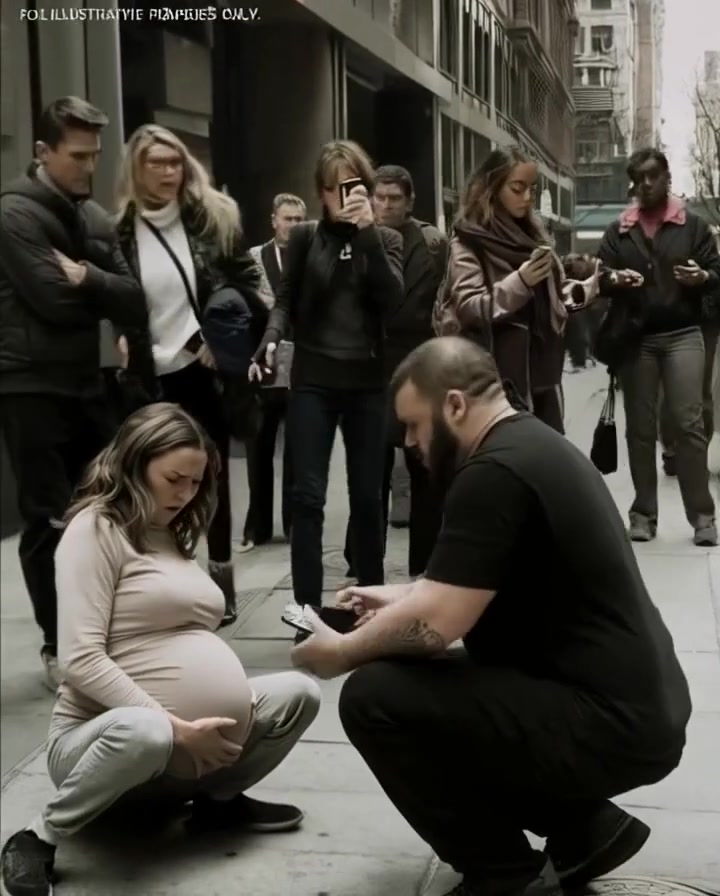 A PREGNANT WOMAN COLLAPSED TO THE GROUND, AND THOSE AROUND JUST STOOD ...