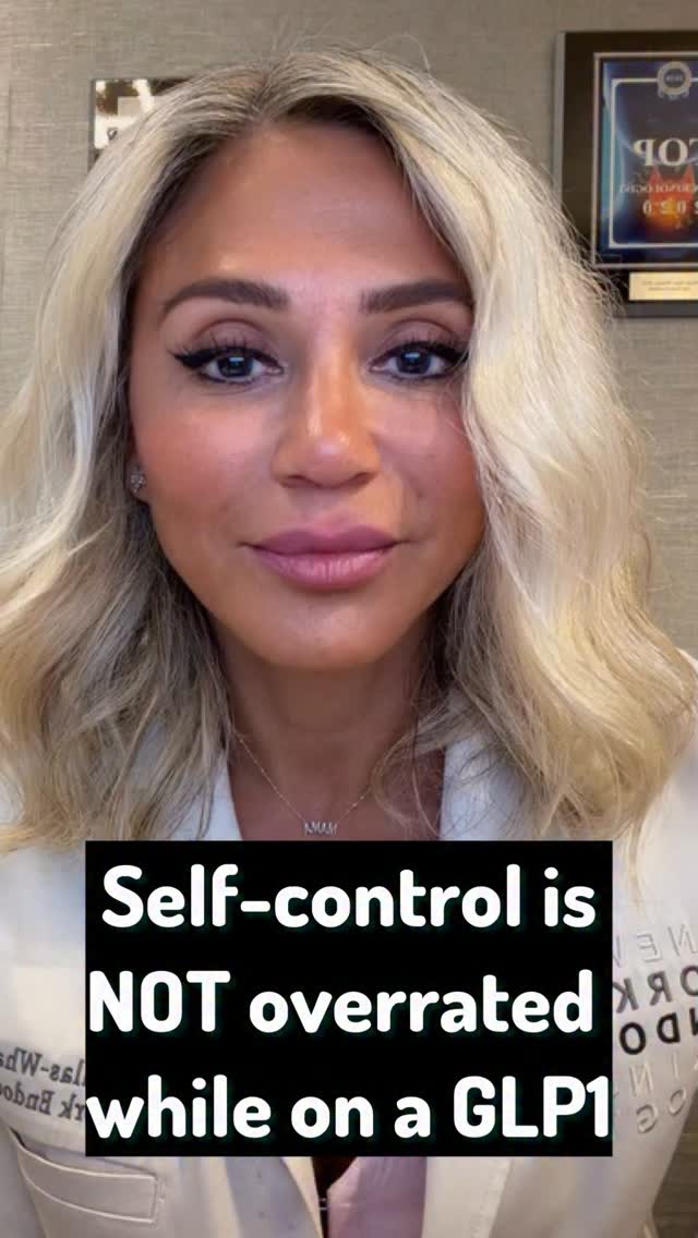 Self-control isn’t overrated on a GLP- 1. It’s okay to still have cravings., It’s okay to still enjoy food., It’s okay to make choices., GLP-1s were never meant to make you numb or take away your 
