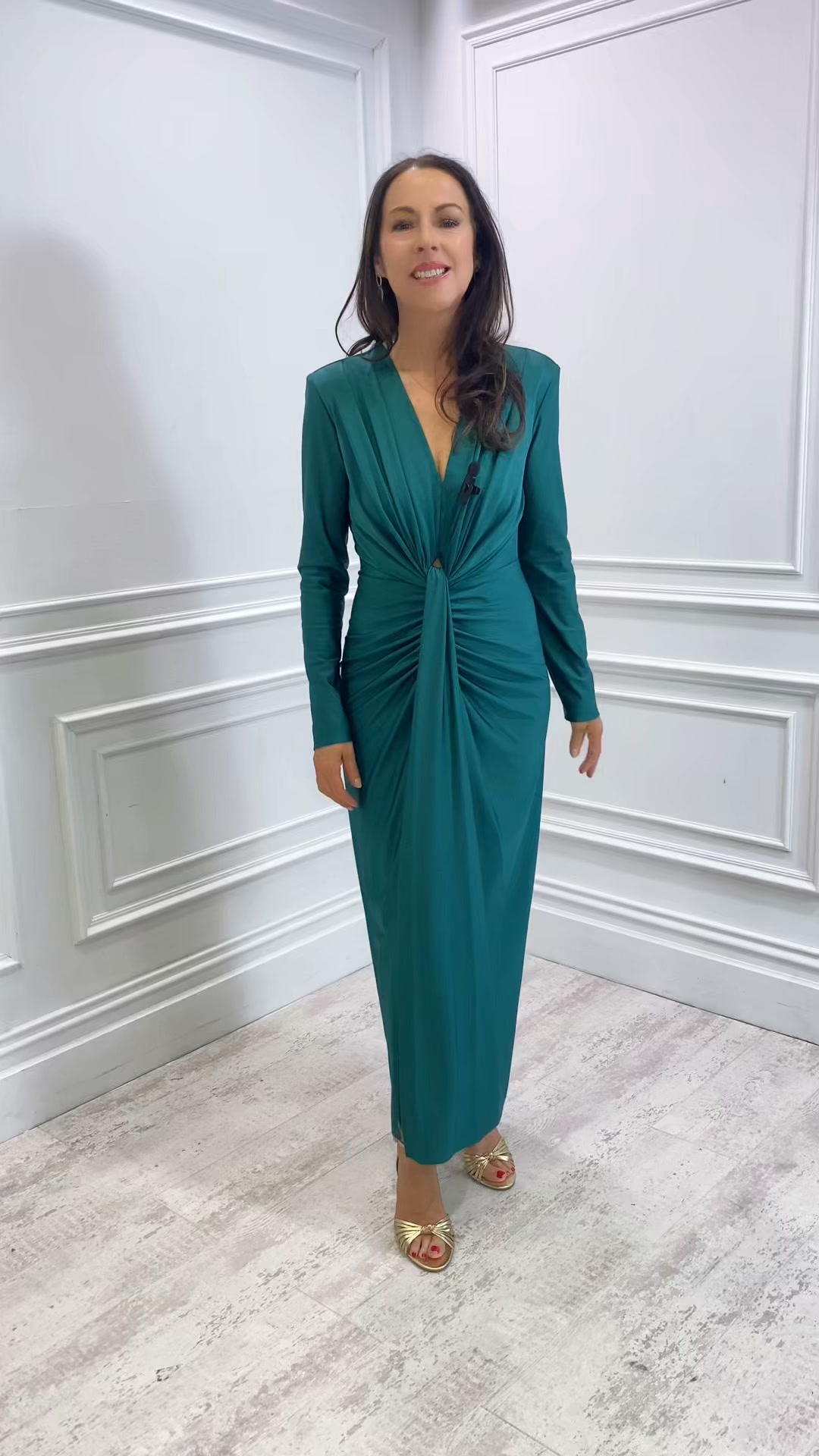 joseph ribkoff gowns & formal dresses 💚 The colour. The shape. The elegance., This stunning dress is all about effortless sophistication. The beautifully ruched front creates an incredibly flattering silhouette, while the Wedding dress