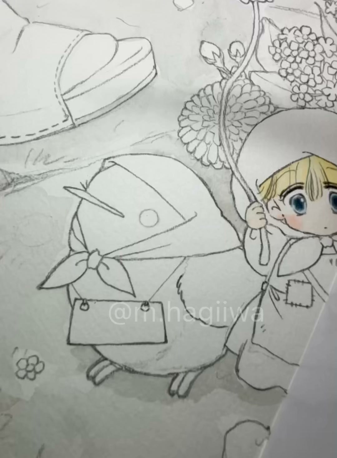 萩岩睦美　再現画　碧穂 枯葉色のおようふく　原画 萩岩睦美 再現画 碧穂 枯葉色のおようふく 原画 image.jpg