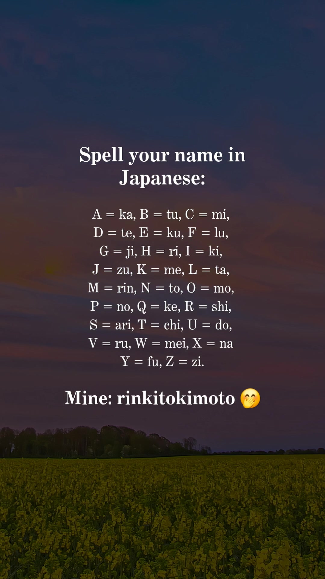 Spell your name in Japanese language 😂