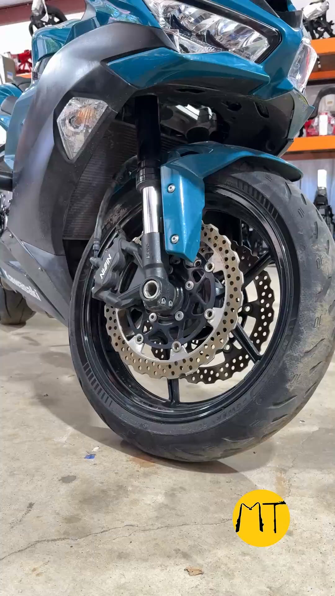This Kawasaki Ninja ZX6 came in with some interesting