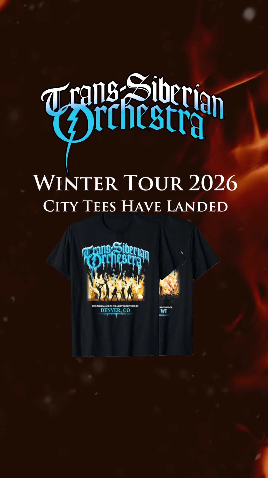 Wear it loud. Get ready for #TSOTime with a tour tee.🔥 Available