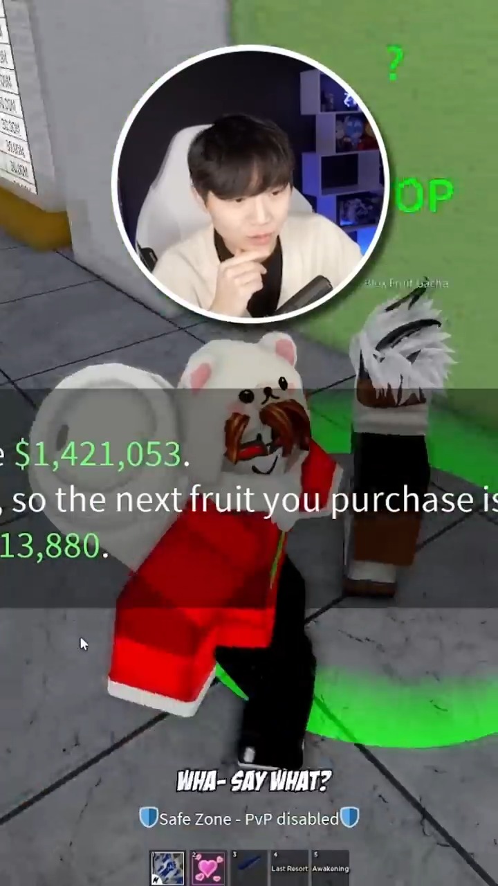 luckiest server in blox fruits #meenyu #Roblox