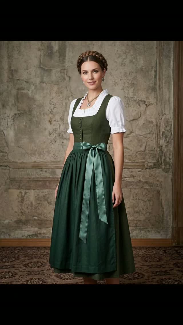 Olive green Dirndl Dress Oktoberfest Outfit , #dirndl #dirnddress#oktoberfest2026 #germandirndl #germandress | Bavarian Alpine