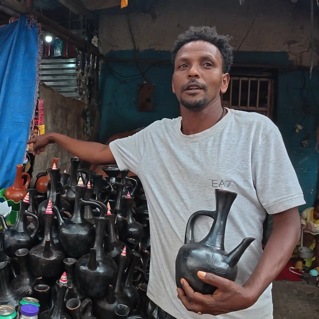 $1.50 Hand Made Traditional Coffee Pot In Ethiopia 🇪🇹 #Travel