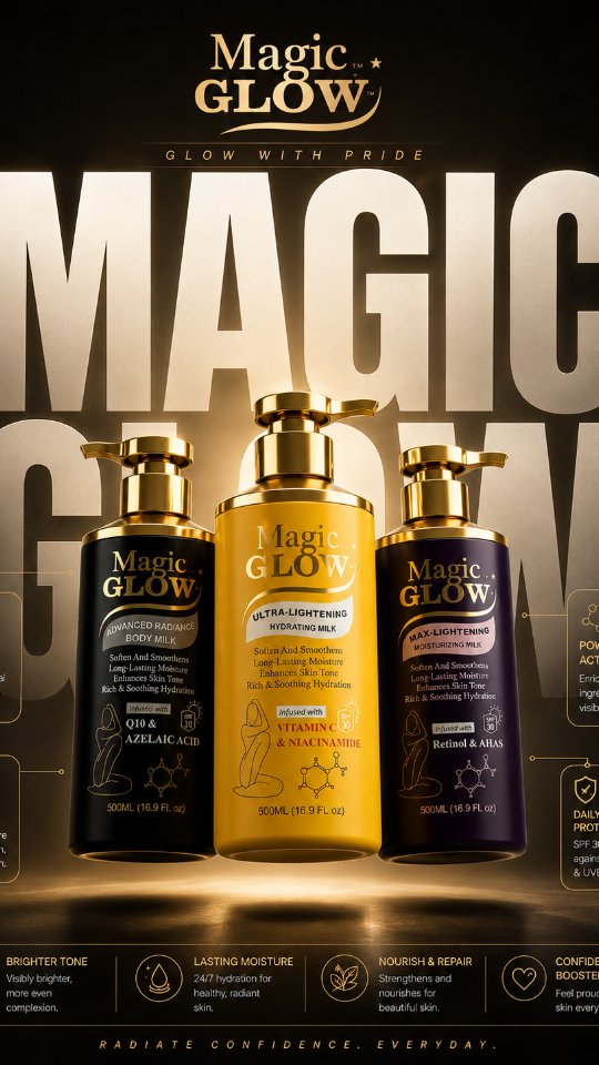 Your skin deserves more than just moisture—it deserves care that transforms, nourishes, and reveals your natural brilliance. Introducing the Magic Glow Body Milk Collection, a luxurious skincare range carefully formulated to give
