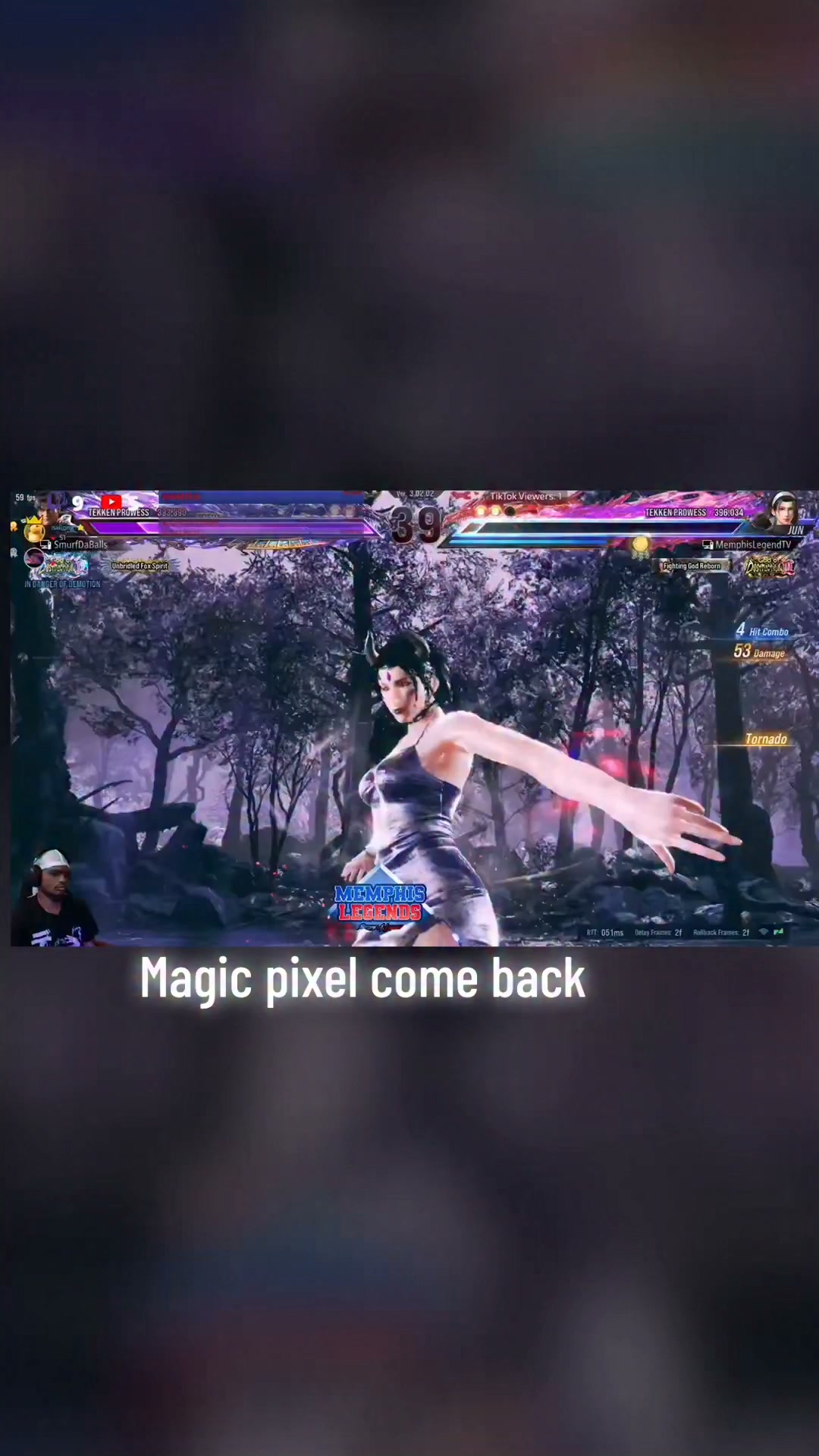 ❤️JUNさま❤️ Jun Kazama's incredible comeback with a pixel of health in Tekken 8