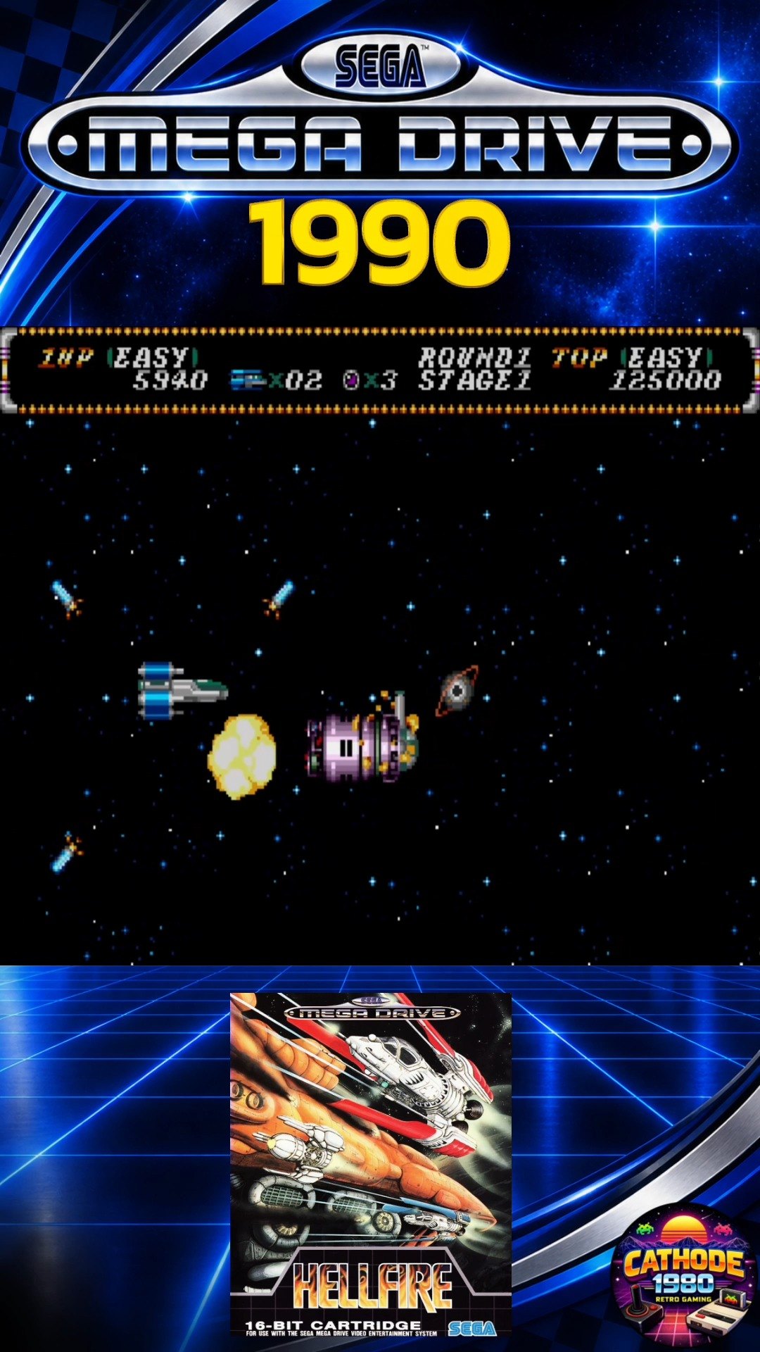🔥🚀 Hellfire on the Sega Mega Drive – 1990! Take a trip back to