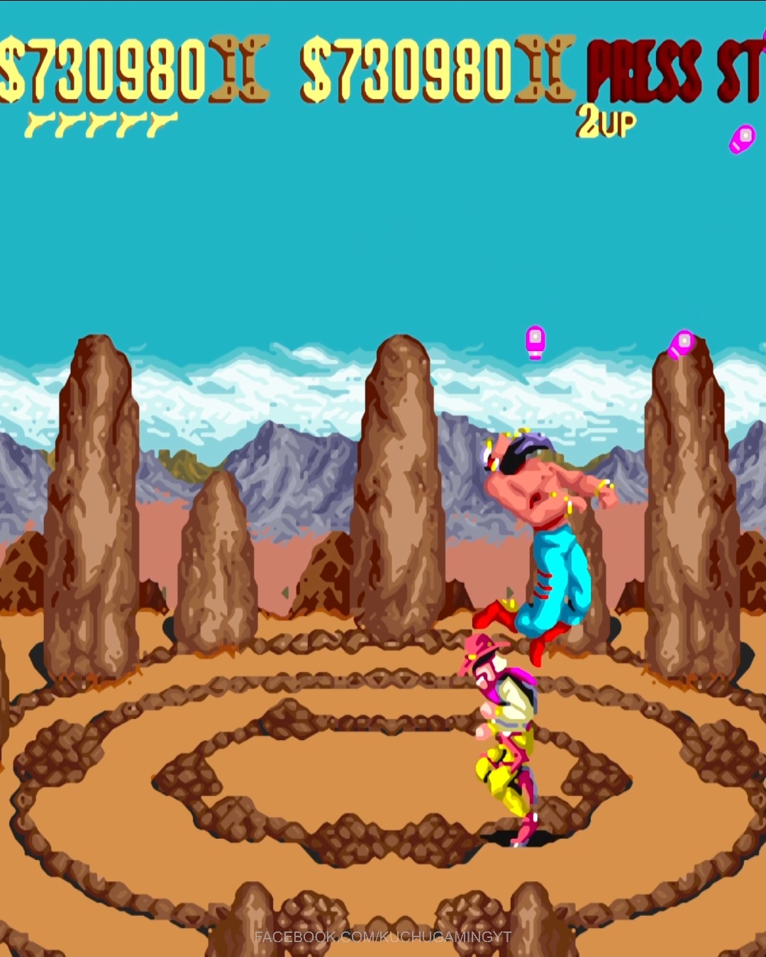 Wild fight on top of a plane Run Saber (SNES, Hori Electric, 1993