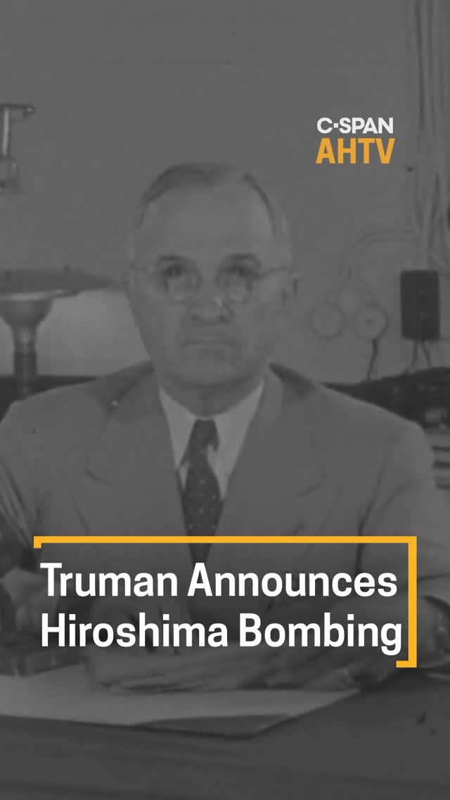 President Harry Truman announces the atomic bombing of Hiroshima on ...