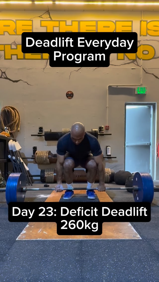Super deficit today for 260kg One of the ways I control intensity is by ...