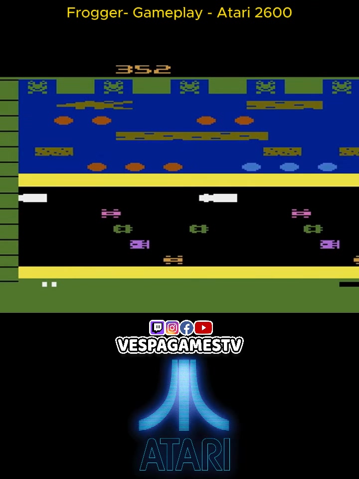 Jeu Atari 2600 Frogger PAL - Avec Notice, état Correct (écritures Sur étiquette)