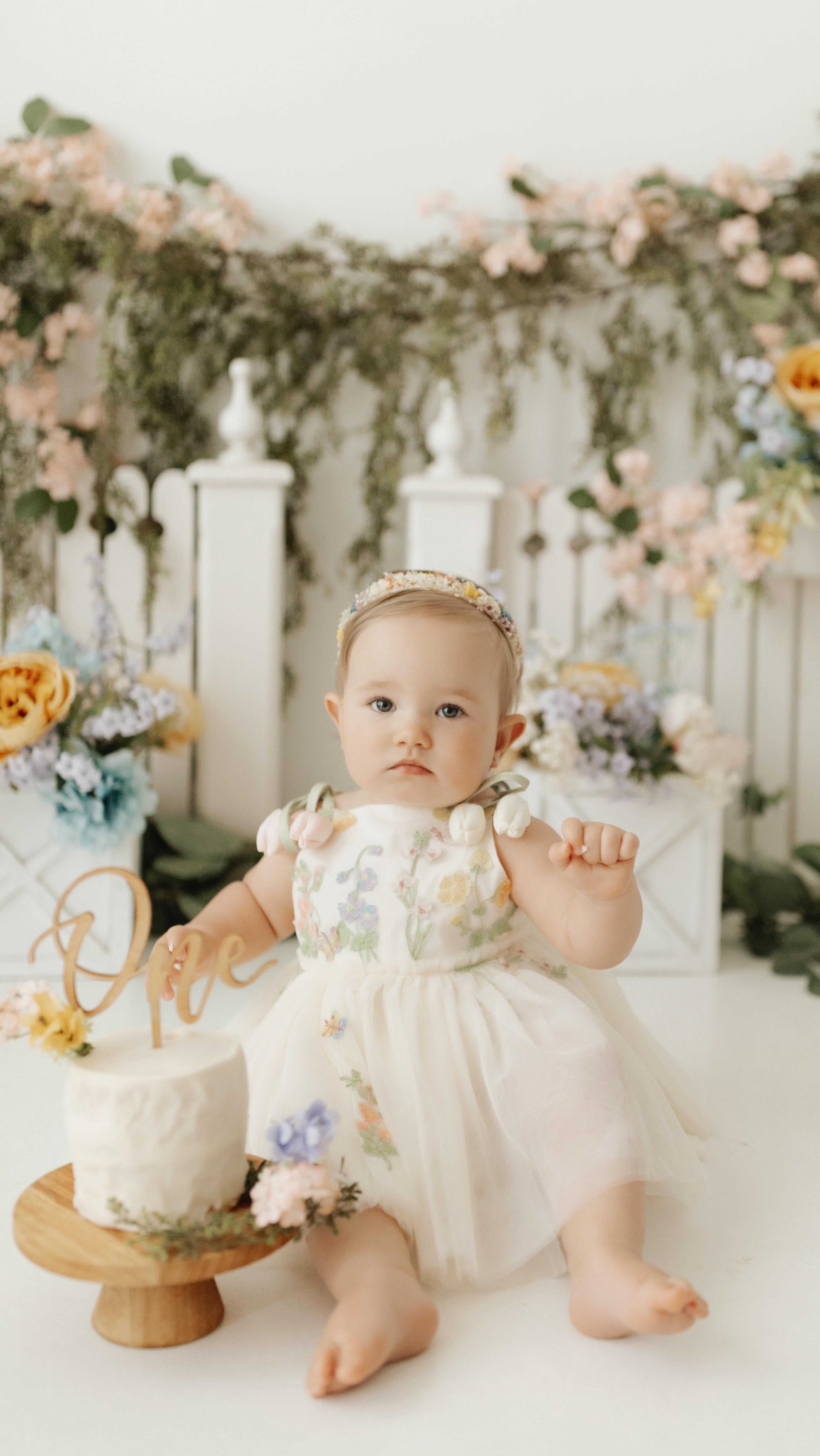 fairy first birthday dress Pack Heirloom Baby Order with Cora and Violet Back-In-Stock-Winter Perfect for cake smash Size:Custom Size(Leave your size at