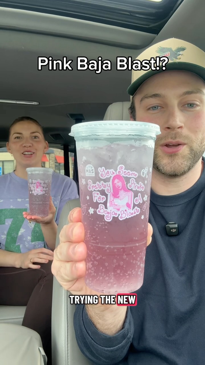 The NEW Pink Baja Blast from Taco Bell in collaboration with