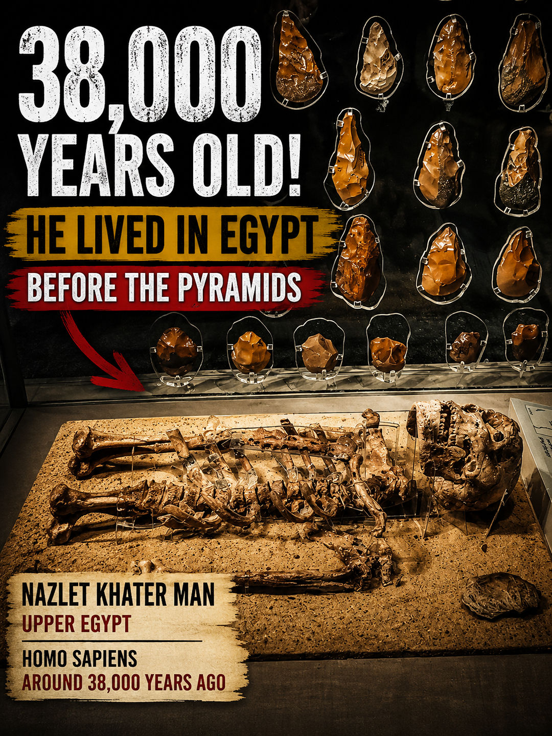 38,000 years ago… a human was already living in Egypt. Long before