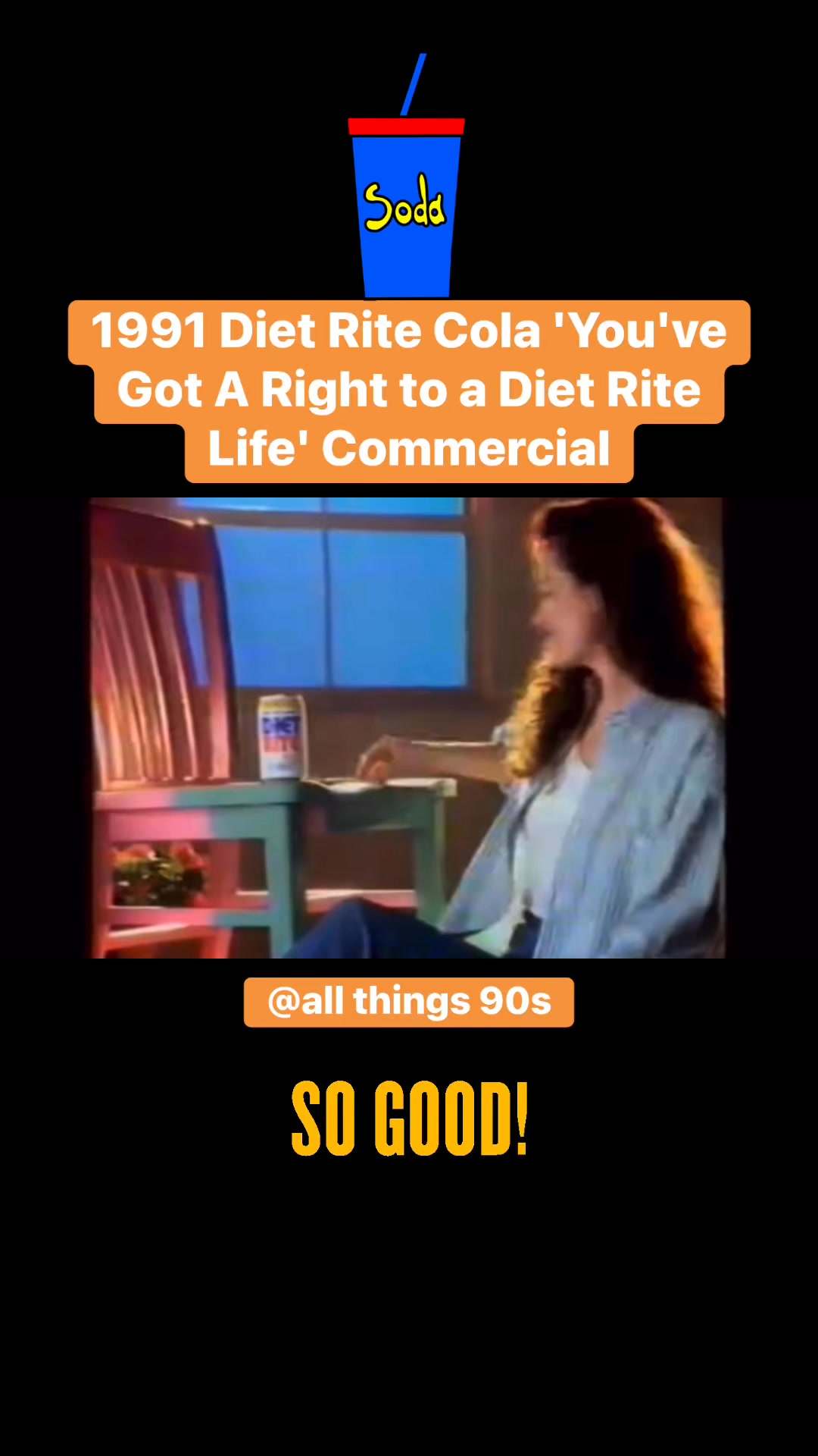 1991 Diet Rite Cola 'You've Got A Right to a Diet Rite Life' Commercial ...