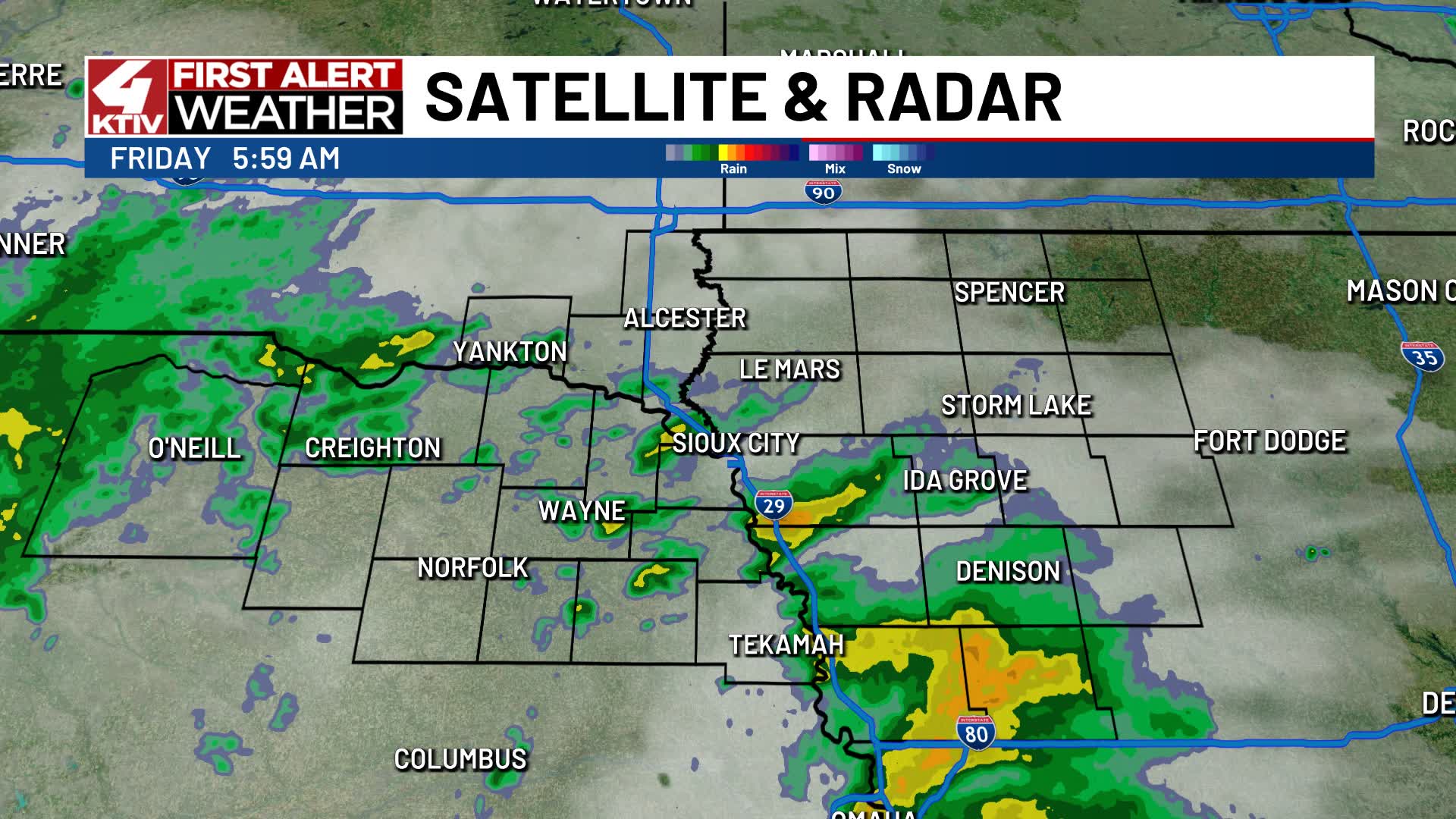RADAR UPDATE (6:07 AM): Rain is on the radar with the heaviest of the ...