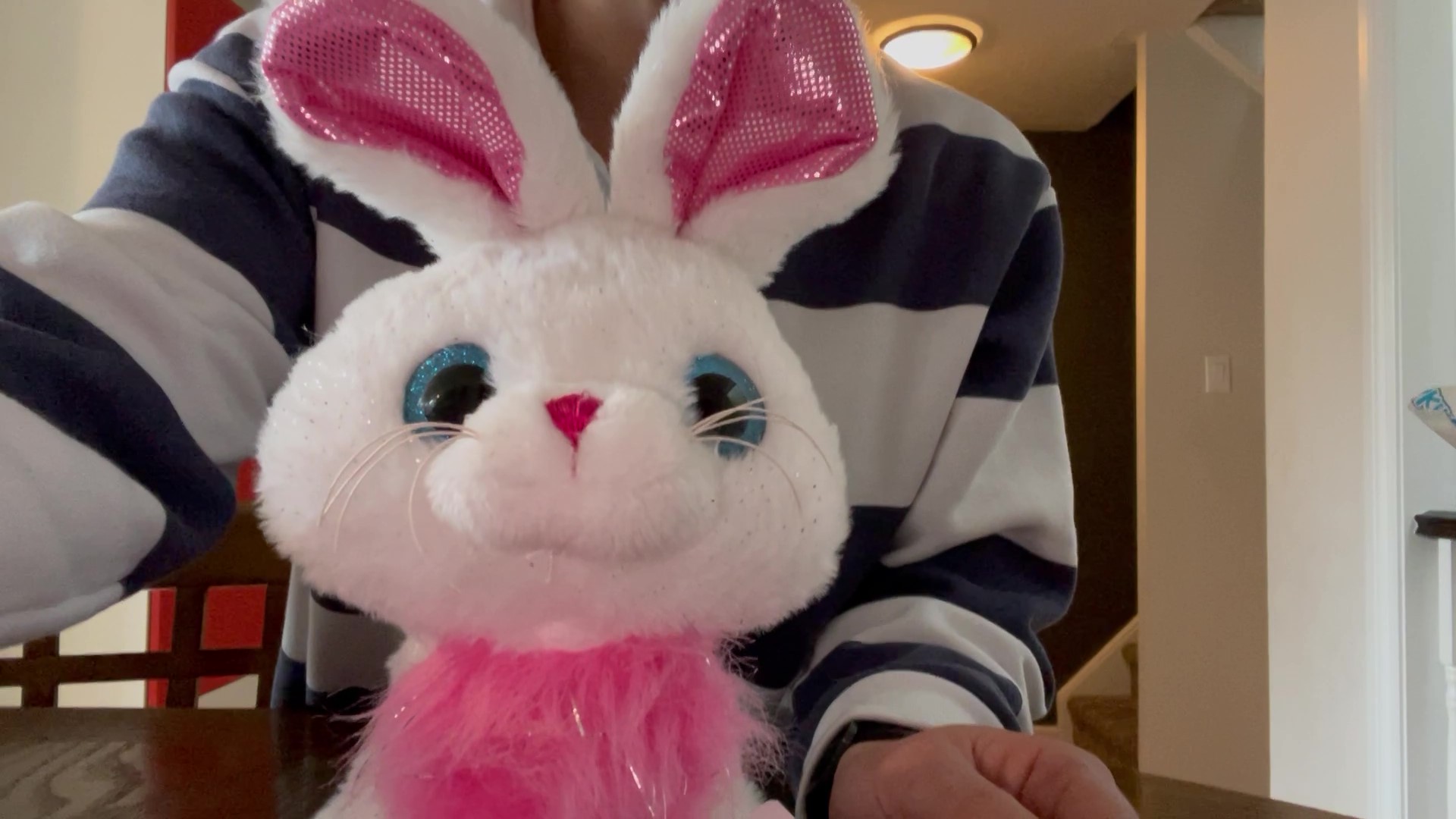 Watch Dorothy Lou unbox her new Plush White Bunny 🐰😍Just in time