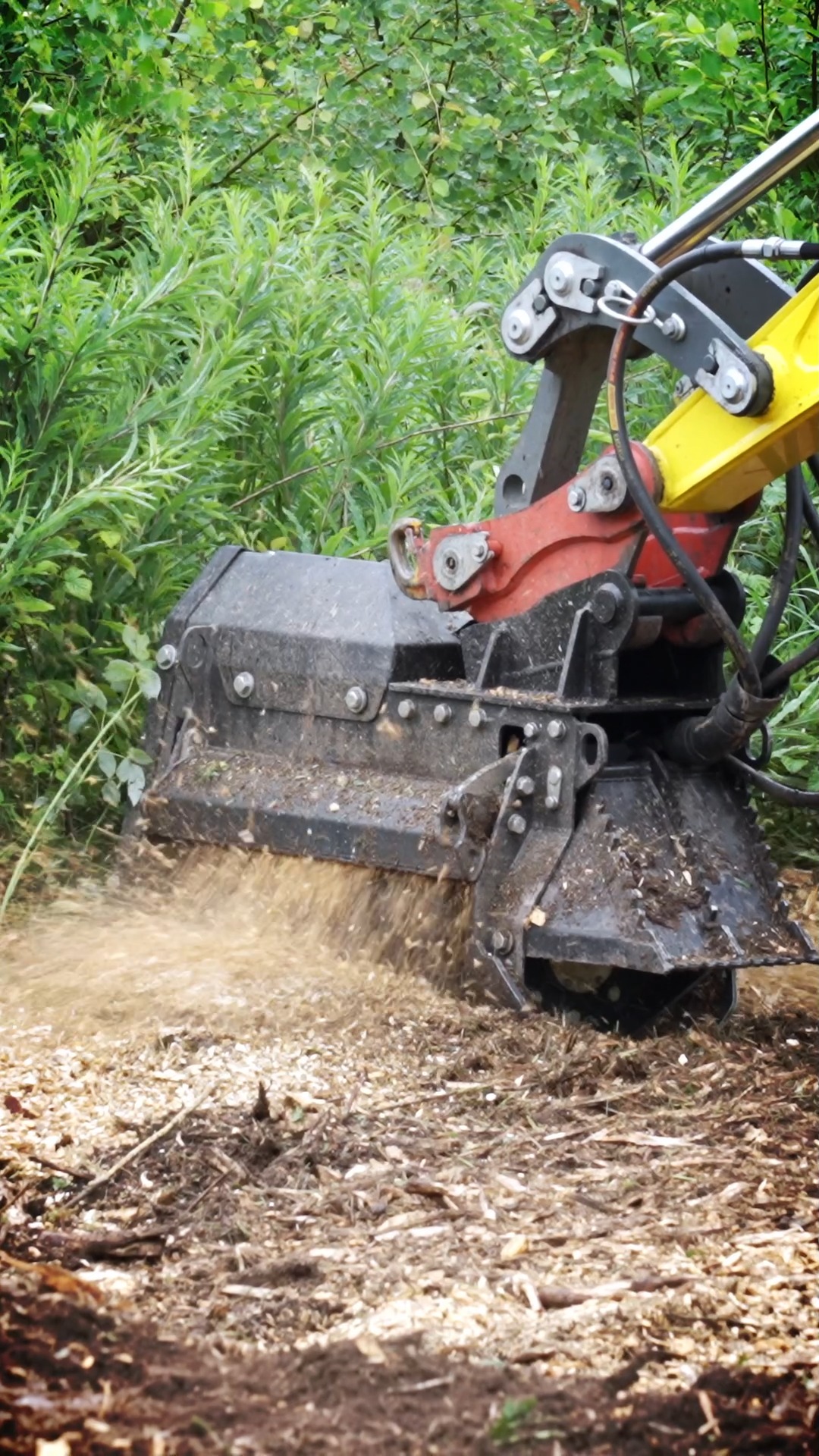 See the Grizzly M350e in action 💥 This powerhouse mulcher transforms ...