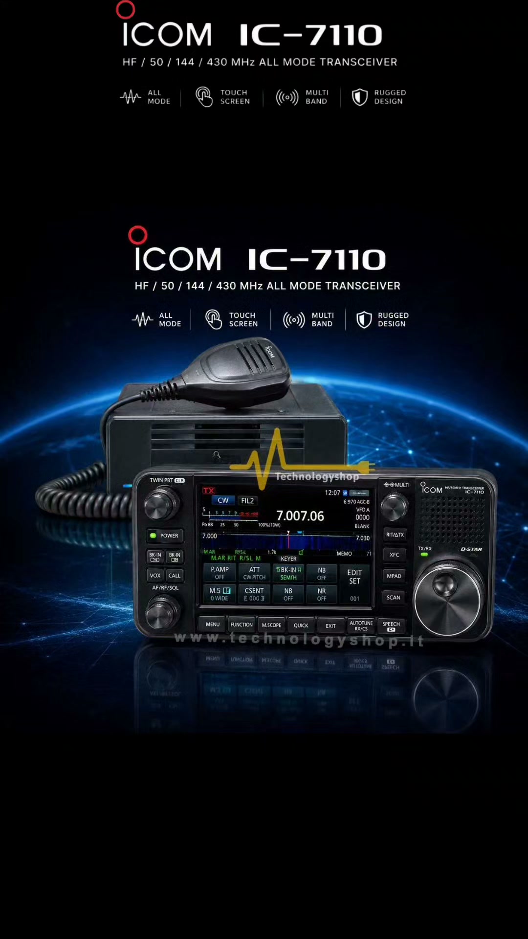 Unveiling ICOM X-026 ↔️ ICOM IC-7110 HF/50/144/430MHz All Mode