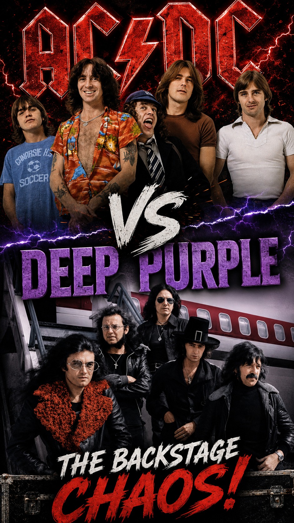 洋楽 DEEP PURPLE / CHAOS AT A CONCERT. AC/DC vs Deep Purple: The Backstage Chaos! . AC/DC Merchandise