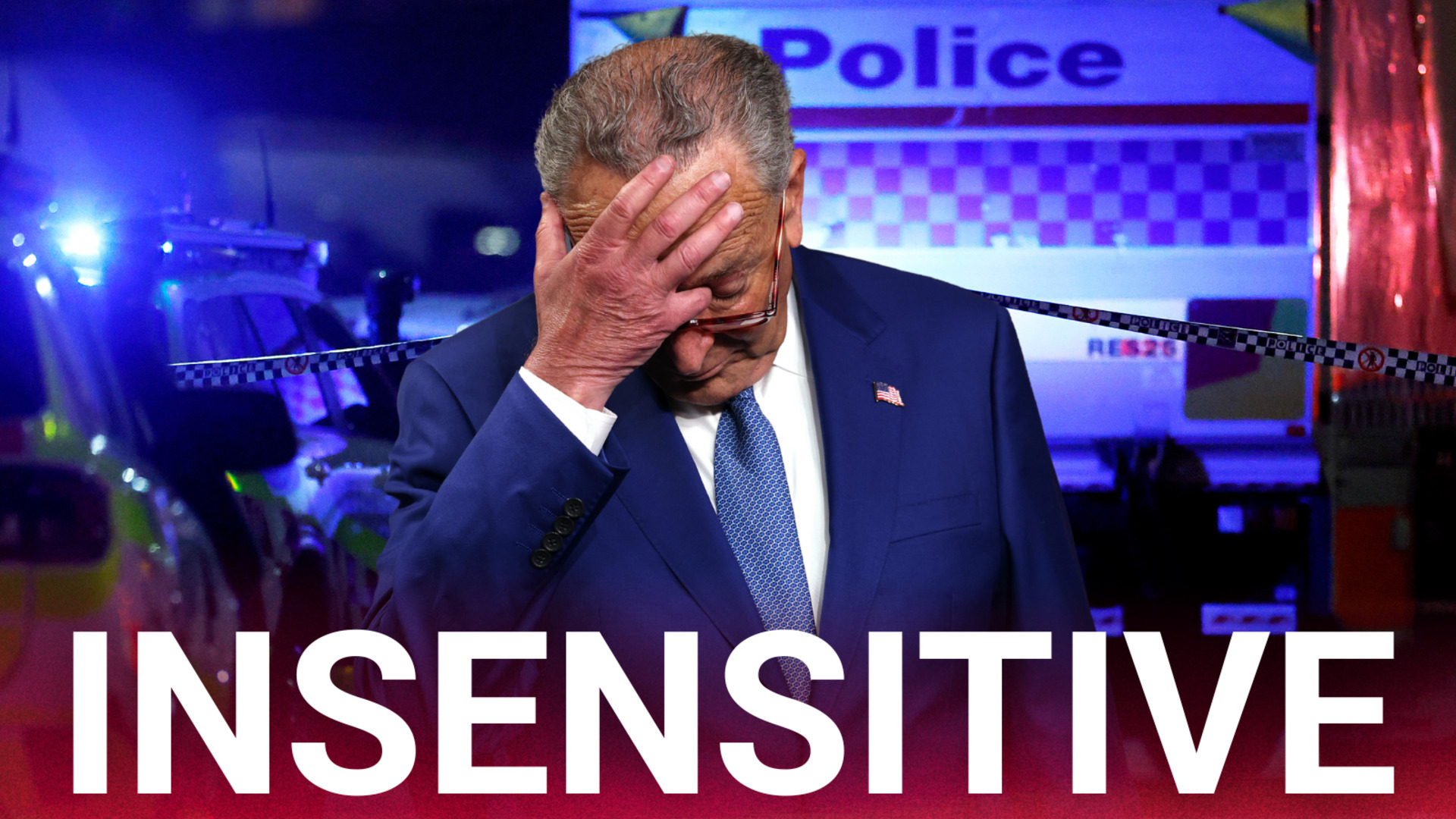 US Senate Minority Leader Chuck Schumer has been slammed over his “tone ...