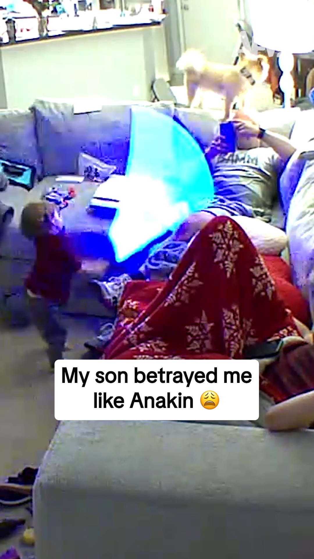 From his point of view, his dad is evil 😩 #afv #starwars #funny ...