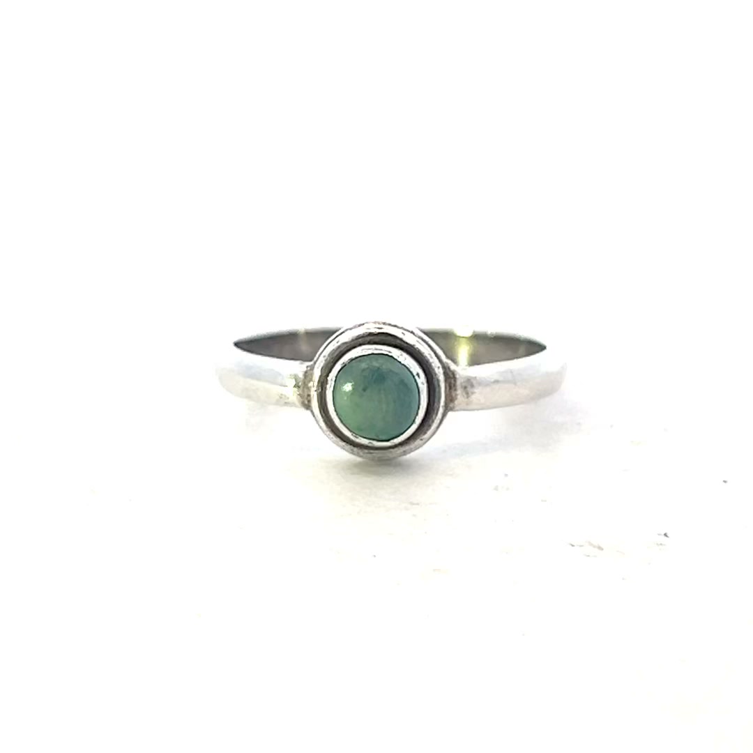 Still available… Estate antiqued sterling silver and green stone