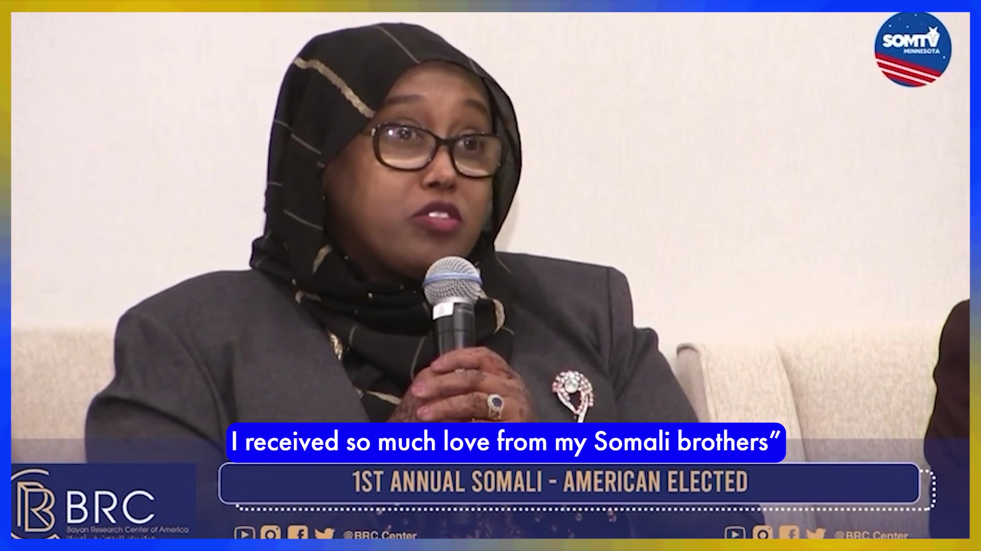 Maine State Rep. Deqa Dhalac at a Somali elected officials conference ...