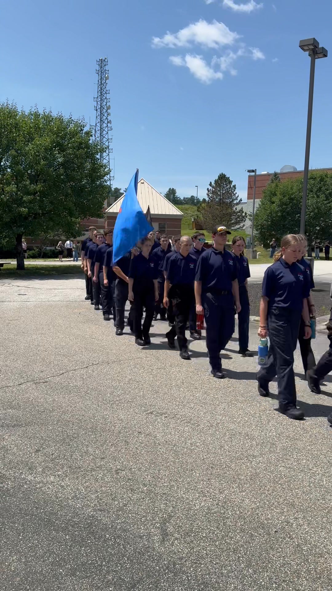 After a quick marching lesson, the cadets are making their way into the ...