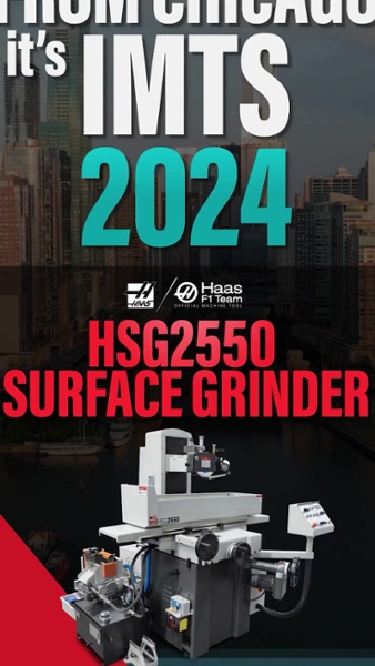 Here's a quick look at the NEW Haas Surface Grinder in the Haas booth ...