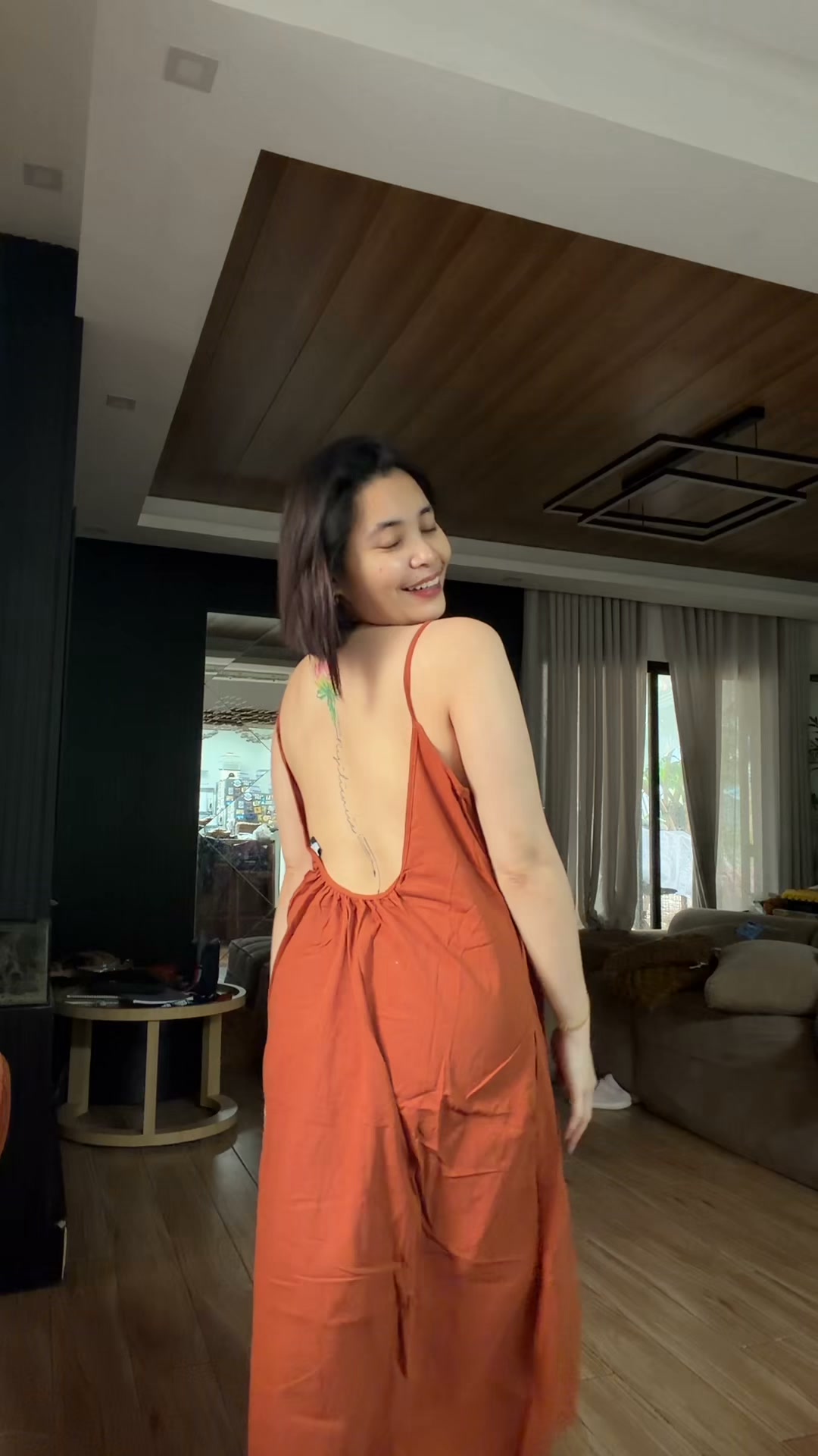 backless dress shopee This ❤️ BUY HERE https://s.shopee.ph/AKa7E1VVJ2, #BacklessDress #MaxiDress #BeachDress #FashionFinds | Nicabeybiii Colour:RED Spaghetti Straps Floor-Length Light breezy waist for shape