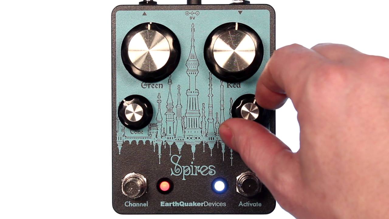 The Spires is a dynamic two-channel fuzz machine with a wide