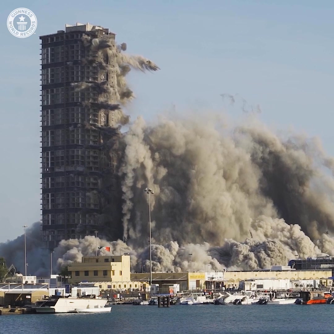 Greatest number of cooling towers demolished in one go - Guinness World ...