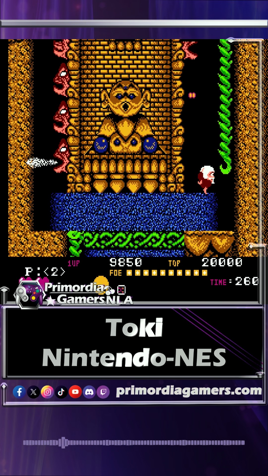 Toki | ¡El Guerrero Humano Convertido en Mono! | NES 1991