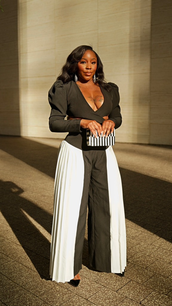 Another TV Feature🥹📺 Our Look 1180 Two-Tone Pleated Jumpsuit was