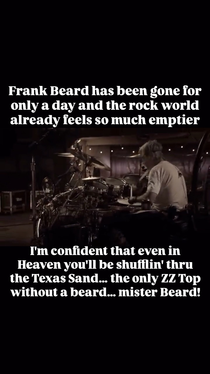 Only one genius of ZZ left… fly high Frank, we'll never forget you