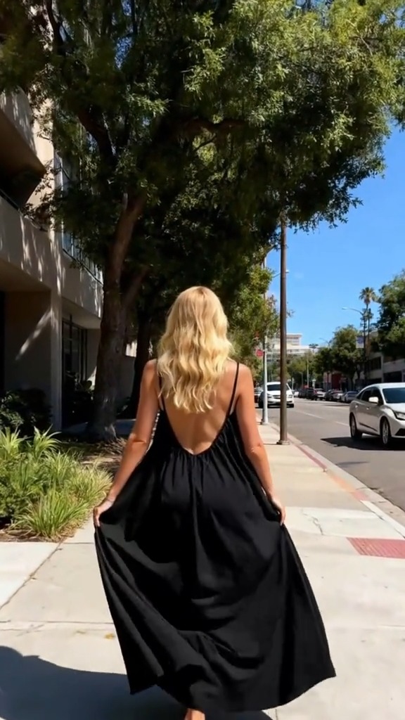 women's solid color backless cami dress Women's Solid Color Backless Cami Dress, Casual Sleeveless Dress for  Summer, Ladies Clothes for Beach Holiday Vacation
