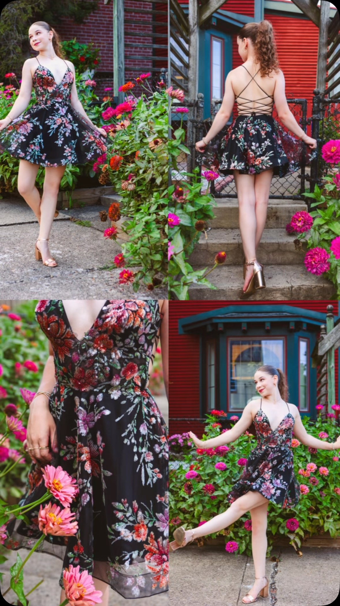 homecoming dresses mechanicsburg pa ✨ glamour with a little edge! , This stunning floral sequin hoco dress is giving bold, beautiful & totally unforgettable. 🌸🖤 From the intricate floral details to the gorgeous flowy skirt, dark purple prom dress