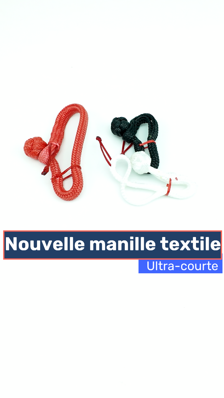 Manille Cordage Dyneema - 4/6/8mm - Grise/noire - Pour Marine Et Outdoor - Fabriquée En Allemagne